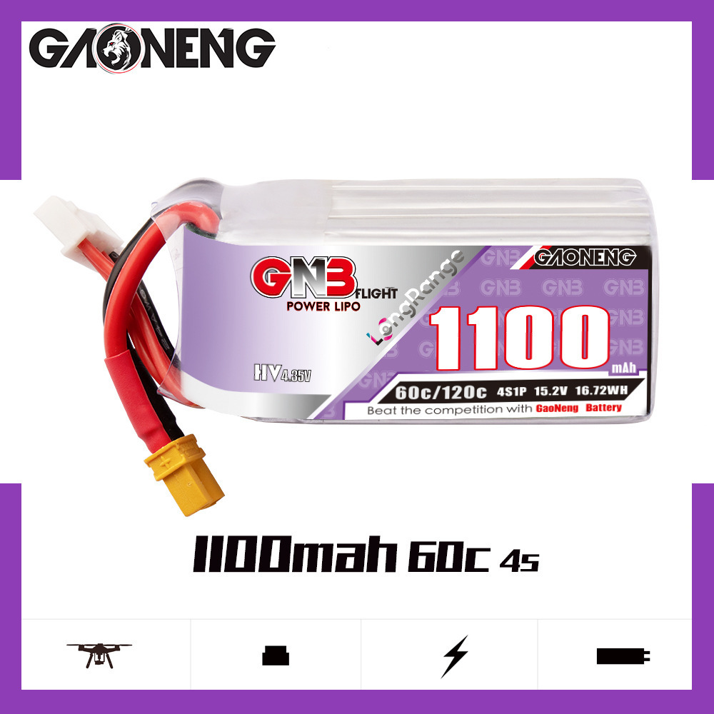 GNB 4S 1100mAh 60C/120C HV Lip - Drone Racing Battery avis et prix