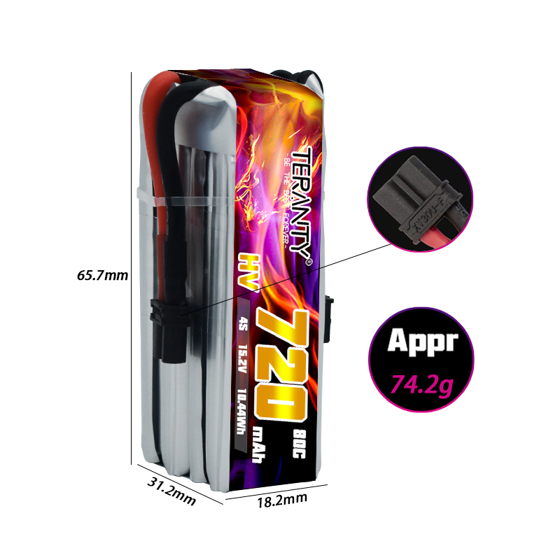 TERANTY 720mAh 4S 15.2V HV Lip - Drone Racing Battery avis et prix
