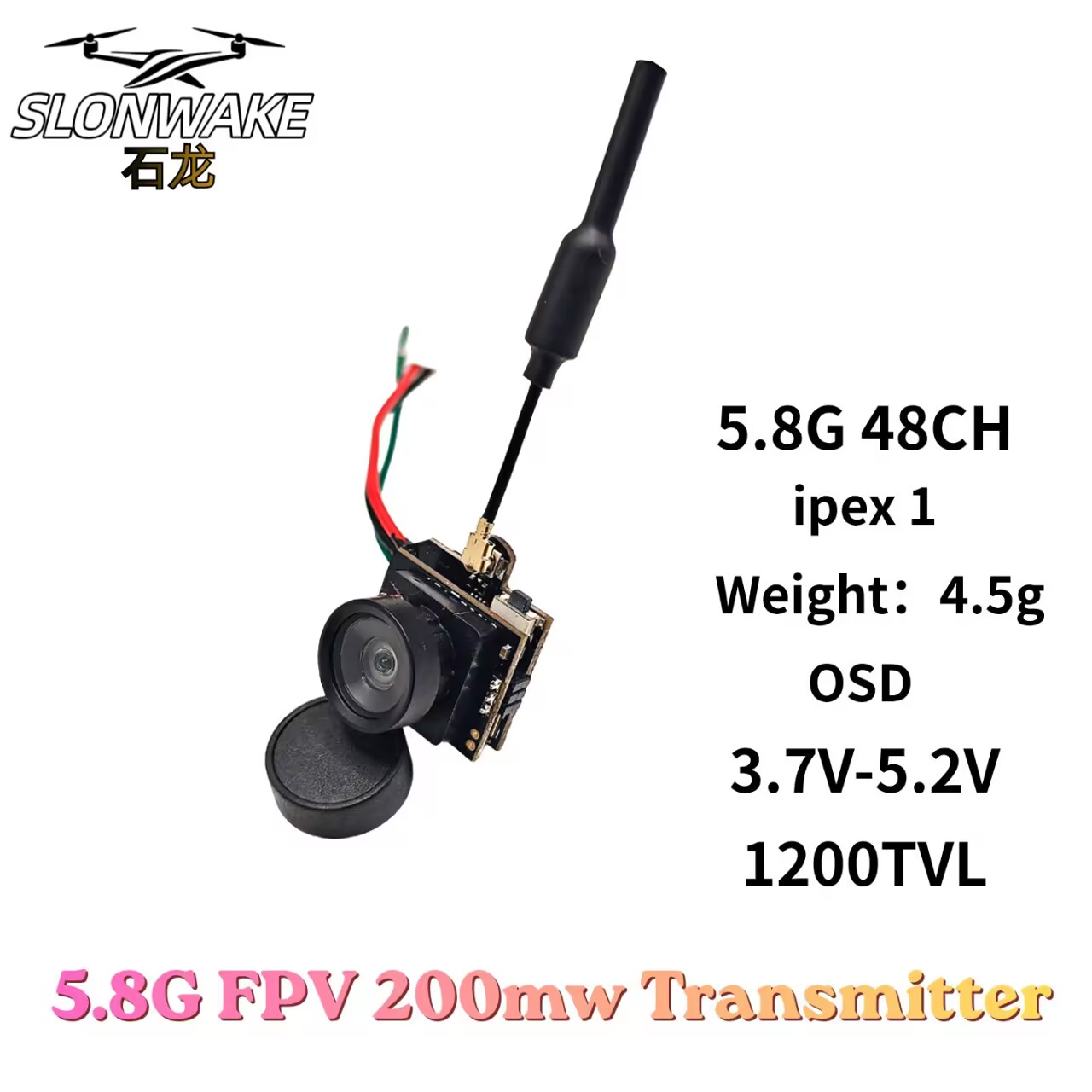 SLONWAKE 5.8G Analog VTX Trans - Drone Racing Camera avis et prix