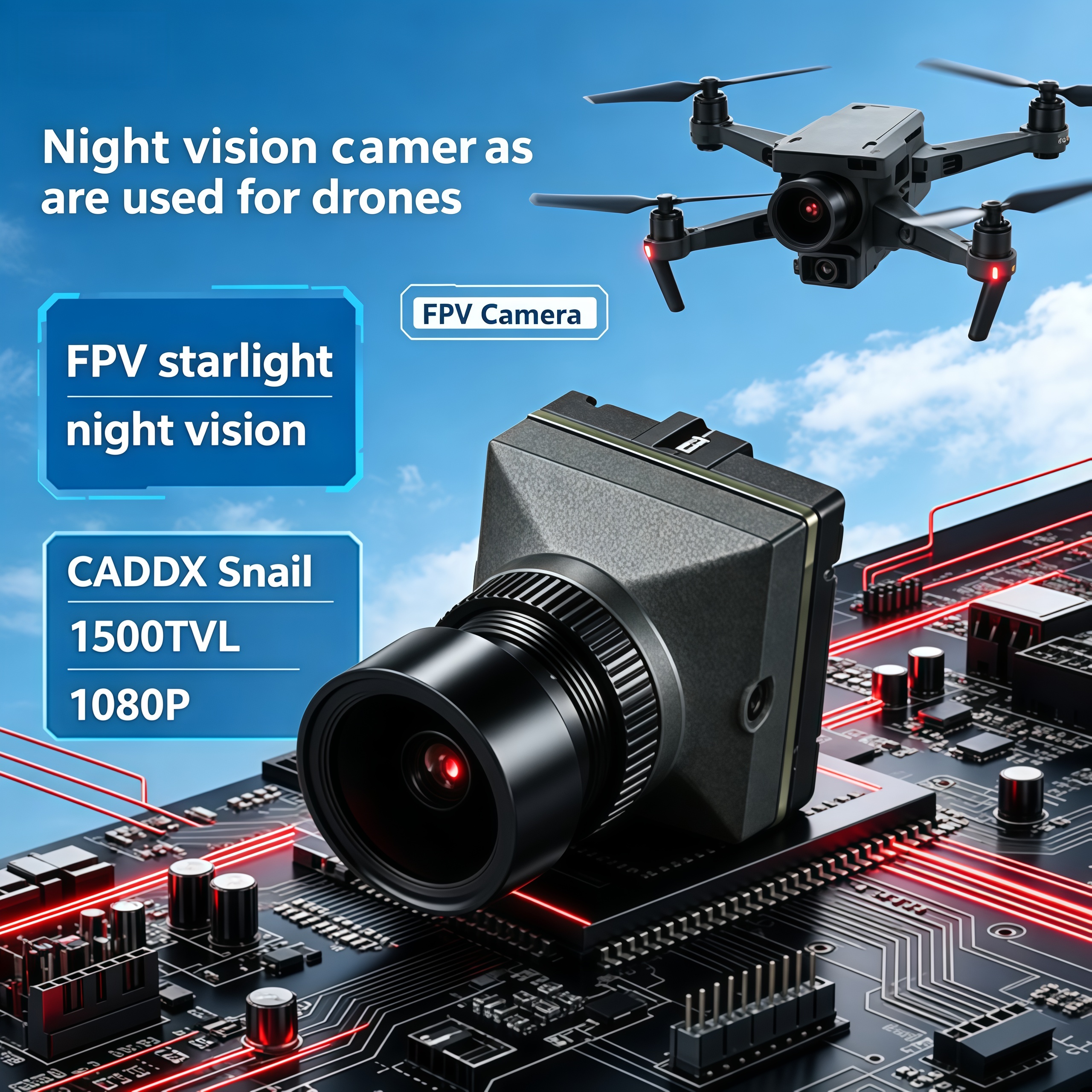 1500TVL HD CADDX Snail FPV Cam - Drone Racing Camera avis et prix
