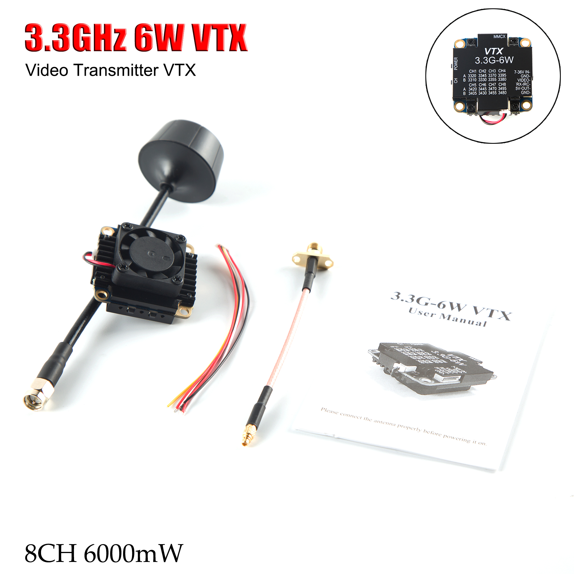FPV Video Transmitter 3.3G 6W  - Drone Racing Transmitter avis et prix